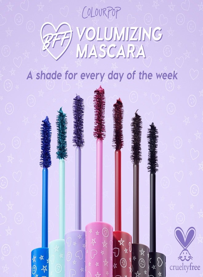 كالر بوب ماسكارا ColourPop BFF - ماسكارا لتكثيف ورفع وتطويل الرموش - ماسكارا بلون عنابي قابلة للتكثيف مع فرشاة من ألياف النايلون الملتوية - مكياج عيون خالٍ من القسوة - لون Wine O' Clock (0.24 أونصة سائلة) - Image 5